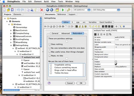 DialogBlocks under Mac OS X